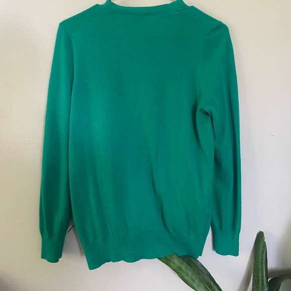 ANN Taylor Green V-Neck Cardigan - Picture 2 of 2